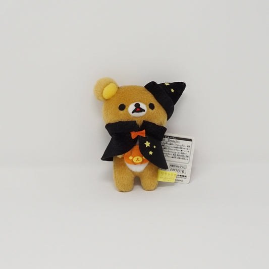 2014 Rilakkuma with Halloween Black Hat and Cape (Prize Toy) Plush Keychain